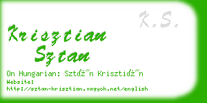 krisztian sztan business card